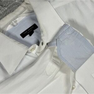 Ted Baker London White Men's Dress Shirt 16‎ 1/2" 34/35" 100% Cotton